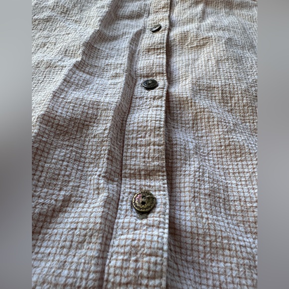 Free People Love Her Madly Gingham Check Print Top Size Medium - Picture 5 of 11